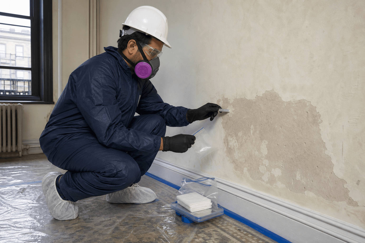 Quest inspector performing independent environmental testing