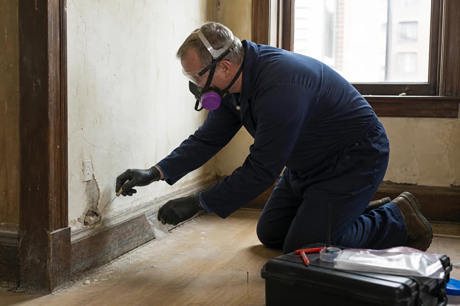Independent Asbestos Testing Across New York City, shown in a professional environmental inspection setting