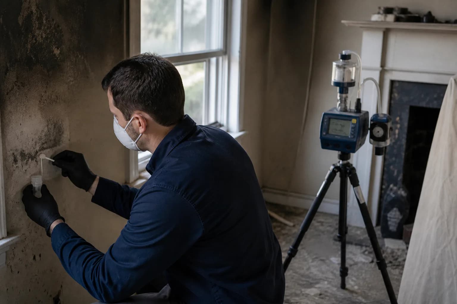 Why Choose Us For Post-Fire and Smoke Testing in Long Island?, shown in a professional environmental inspection setting
